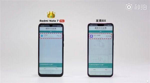 Redmi Note7 Pro против Honor 8X в Vellamo