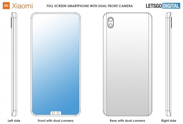 Патент Xiaomi с двойной камерой внизу