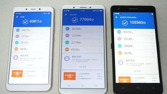 Тест Antutu - сравнение Helio P22, Snapdragon 439 и Tiger T310
