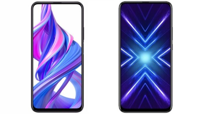 Honor 9X - глобальная (слева) и китайская версия