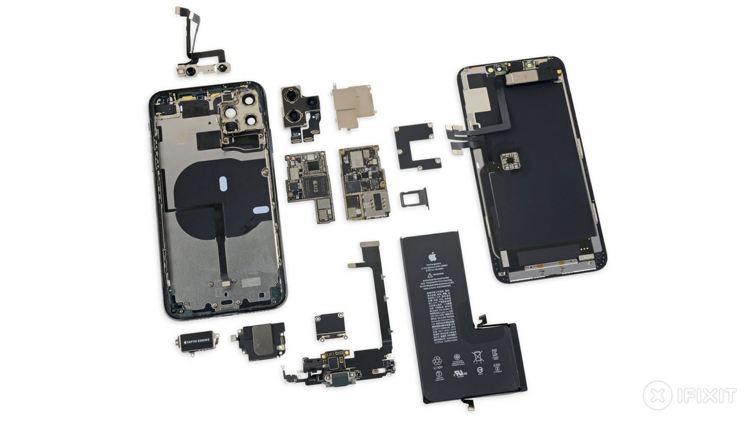iPhone 11 Pro Max - компоненты внутреннего устройства смартфона