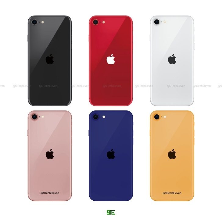 iPhone SE 2 в разных цветовых решениях