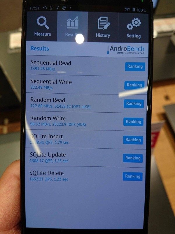 Sony Xperia 1 Ⅱ в Androbench