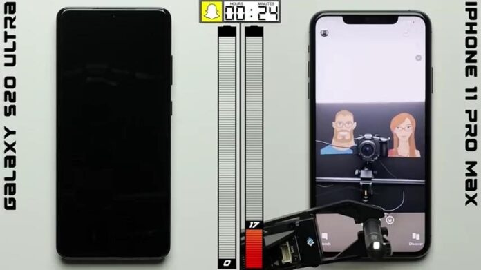 Тест автономности Samsung Galaxy S20 Ultra и iPhone 11 Pro Max