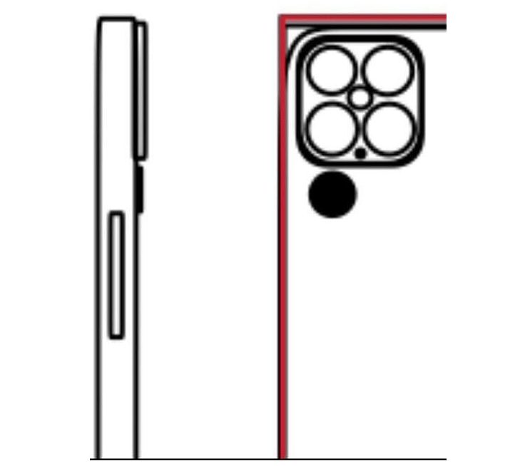 Чертеж будущей камеры iPhone 13