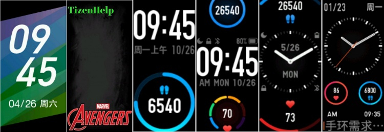 Циферблаты для Mi Band 5