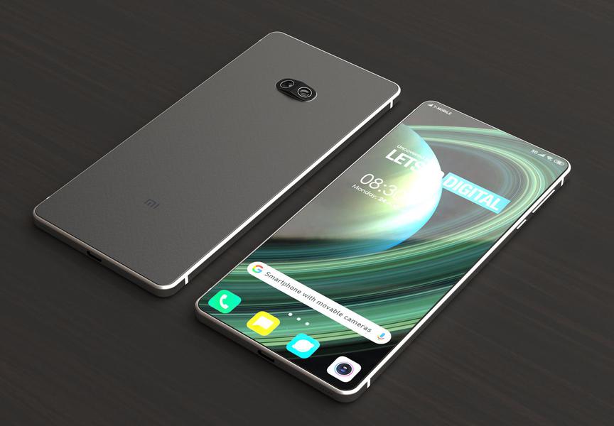 Инновационное решение на рендерном изображении смартфона Xiaomi