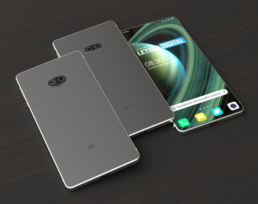 Инновационное решение на рендерном изображении смартфона Xiaomi