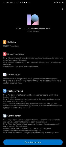 Владельцы Redmi Note 9 Pro получили обновленную операционную систему MIUI 12