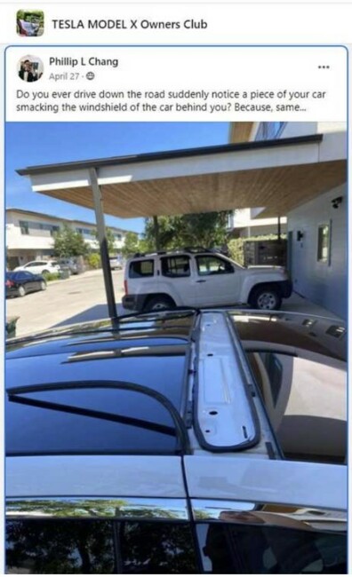 Случай, который в Tesla признали гарантийным и восстановили отлетевшую стеклянную панель обшивки за свой счет