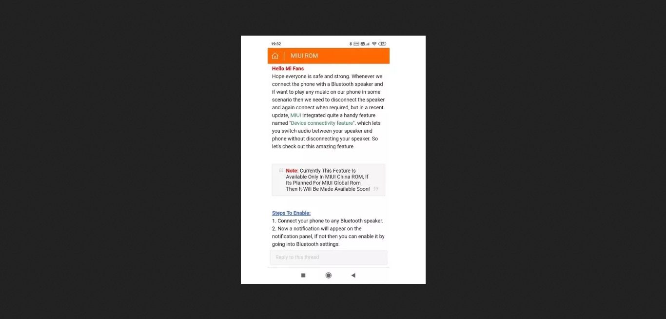 MIUI 12 научили плавно переключать звук между телефоном и соединенными через Bluetooth устройствами
