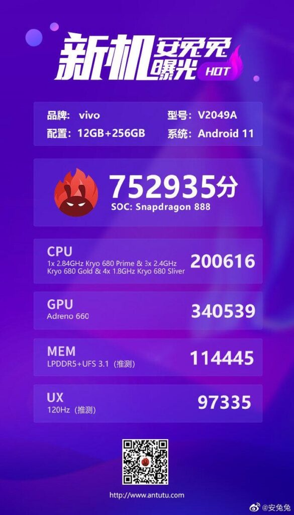 iQOO 7 в Antutu