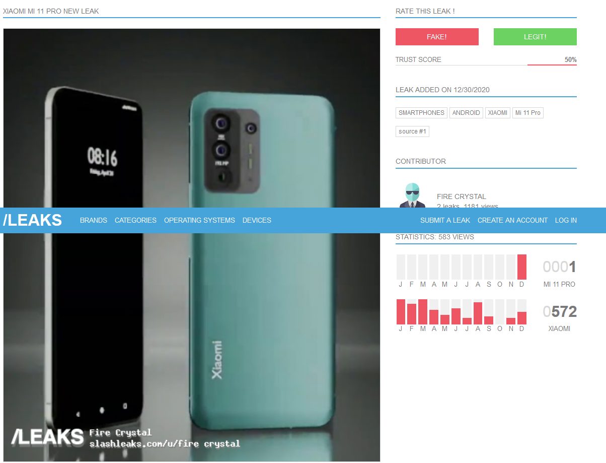 В Сеть утекли снимки Xiaomi Mi 11 Pro