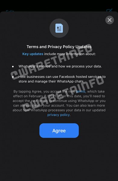 WhatsApp меняет пользовательское соглашение и грозит блокировкой всем несогласным