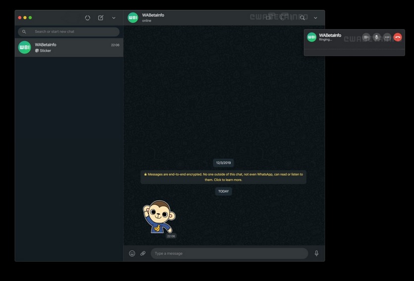 Команда WhatsApp тестирует функцию аудио- и видеозвонков для ПК