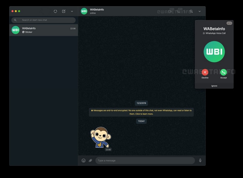 Команда WhatsApp тестирует функцию аудио- и видеозвонков для ПК