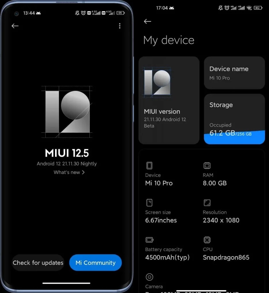 MIUI 12.5 Android 12