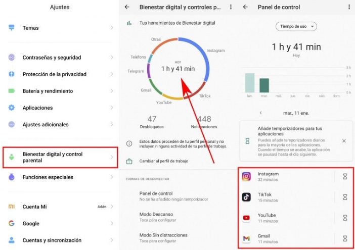 Как узнать, сколько времени вы пользовались смартфоном Xiaomi/Redmi/POCO в течение недели