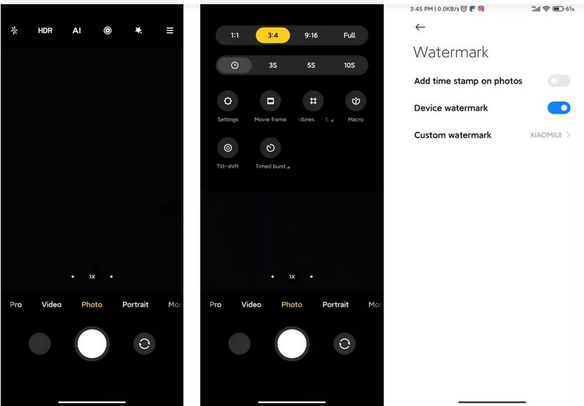 Как отключить или включить водяной знак камеры на телефонах Xiaomi