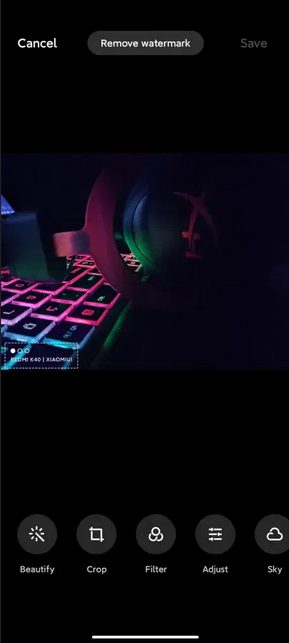 Как отключить или включить водяной знак камеры на телефонах Xiaomi