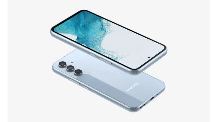 Раскрыт дизайн Samsung Galaxy A54 5G с дисплеем с перфорацией и тройными камерами 