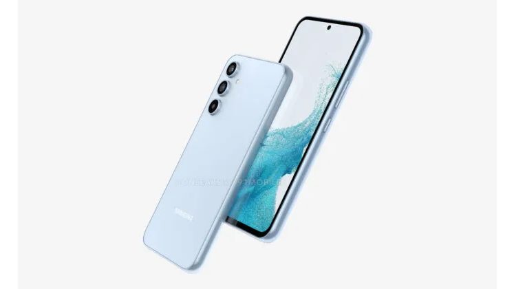 Раскрыт дизайн Samsung Galaxy A54 5G с дисплеем с перфорацией и тройными камерами 