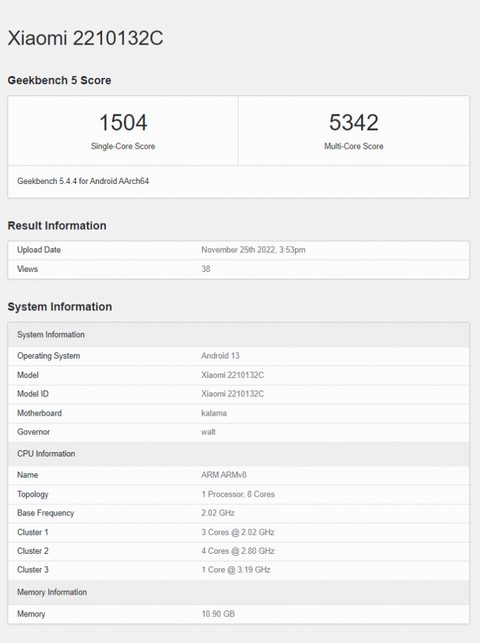 Xiaomi 13 Pro замечен на Geekbench с впечатляющими показателями производительности