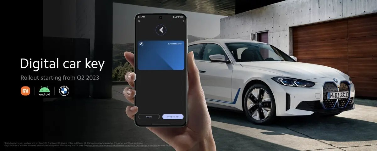 Цифровой ключ Xiaomi 13 от BMW