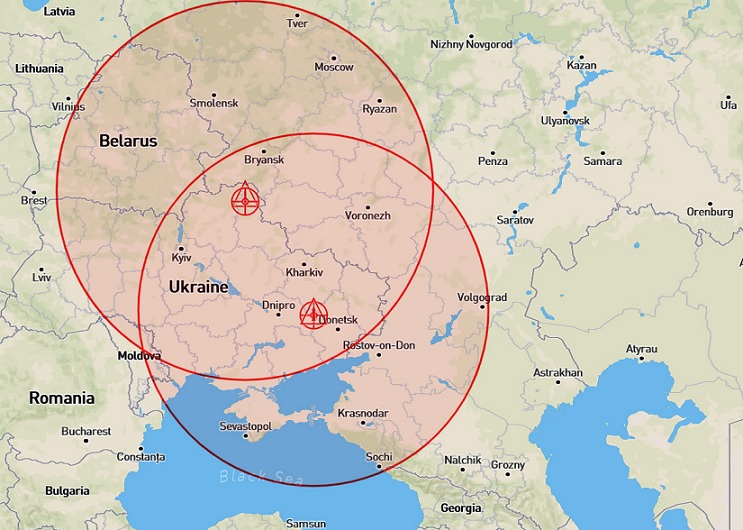 Дальність польоту ракети 5В28 від комплексу С-200 може досягати 600 км