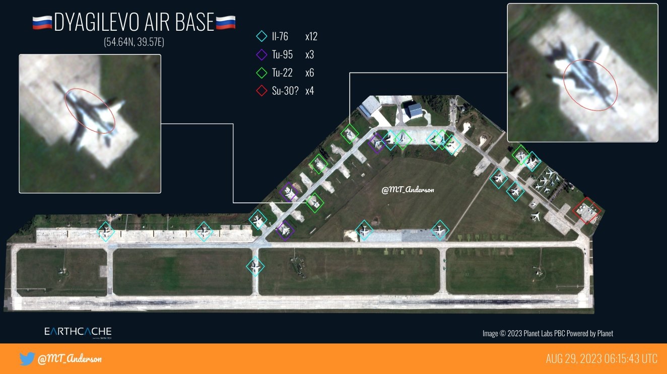 Супутник зафіксував Ту-22М3 з "мангалом"