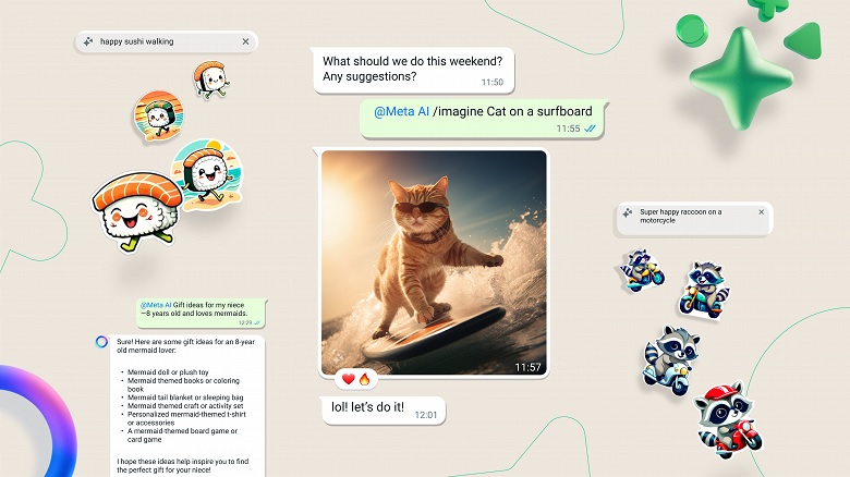 Пользователям WhatsApp станут доступны аналоги нейросетей ChatGPT и Midjourney