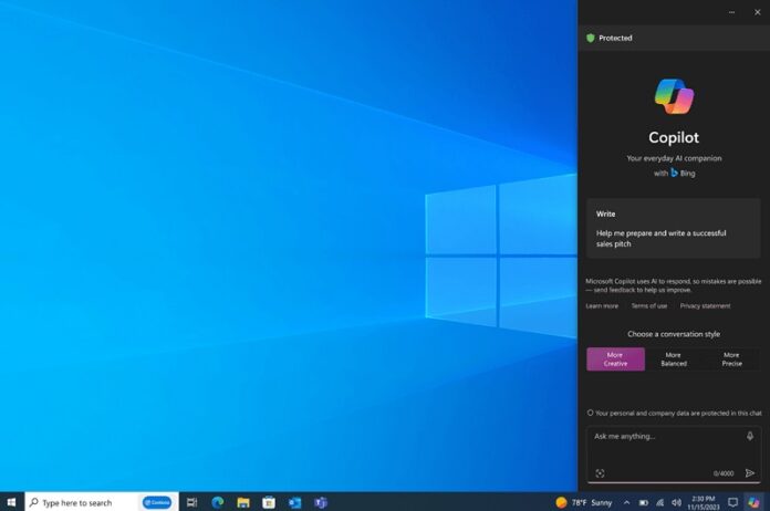 Пользователям Windows 10 стал доступен аналог ChatGPT-4 от Microsoft