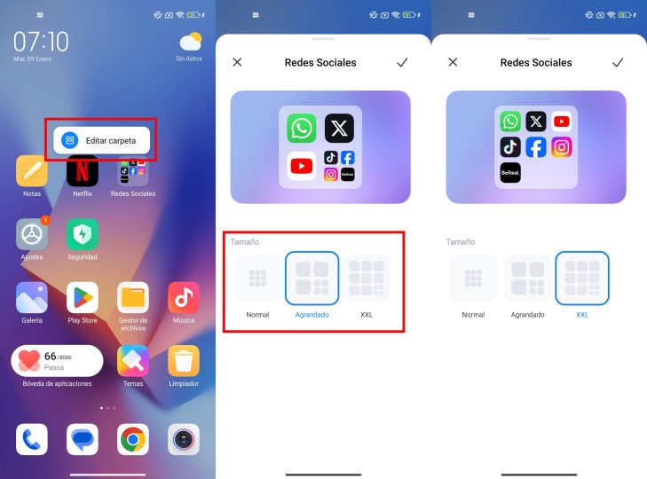 Как создать увеличенные суперпапки на устройствах Xiaomi, Redmi и POCO