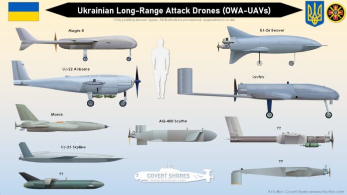Які українські дрони можуть бити на сотні кілометрів у глибину Росії